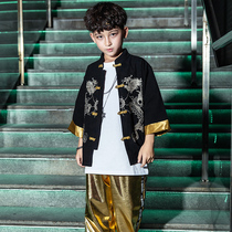 Childrens hip-hop costumes performance clothes loose pants costumes hip-hop hip-hop suits boys Hanfu Chinese style suits