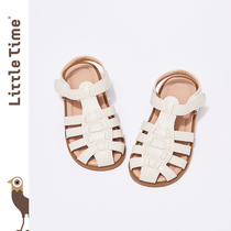 littletime girl sandals 2022 Summer new Roman beach shoes Soft bottom non-slip baby boy shoes Single shoe