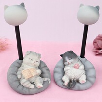 Girl Heart Cat night light star lamp female dormitory bedside lamp girlfriend child birthday gift Valentines Day