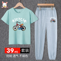  Boys summer clothes childrens summer suits Boys childrens clothing sports sets big childrens summer trendy clothes childrens handsome clothes