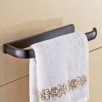 All copper black ancient towel ring Towel rack Single rod towel rod Toilet towel rack rod Bathroom pendant
