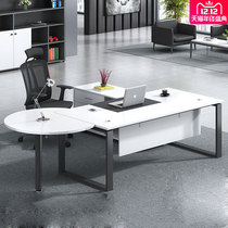 Creative White Round Boss Table 1 4m Meters Finance Desk Chair Composition Designer Single Computer Bench