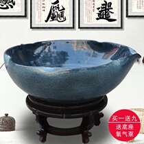 Jingdezhen ceramic goldfish tank water lily basin lotus bowl lotus bowl feng shui turtle tank buy one get nine special price promotion