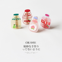 Juice bottle soda hairclip female temperament Japanese and Korean Girls cute side hair net red new bangs clip headgear