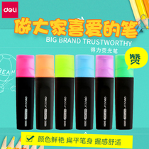 Deli S600 highlighter focus pen Marker pen Marker pen Graffiti pen Korean stationery fluorescent marker color pen