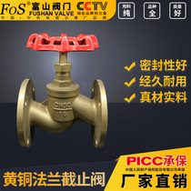 brass globe valve flange connection Shanghai Toyama J41W-16T