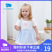 Liinfants Room Childrens Clothing Infant Leave Two Casual Liveable Womens Baby Cute Striped Dresses Dress Pants Summer New