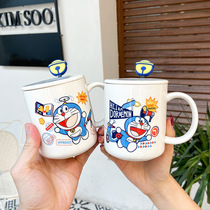 Doraemon genuine ceramic cup cartoon water Cup jingle robot cat mug personality trend female student Cup