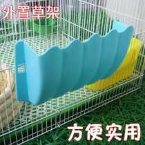 Rabbit Cage External Fixed Grass Rack Rabbit External Multicolor Grass Rack Pet Rabbit External Grass Rack Rabbit Rabbit Eating Grass Supplies