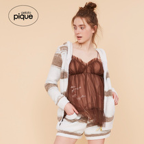 gelato pique spring ladies nighties lush striped hooded coat coat PWNT191083