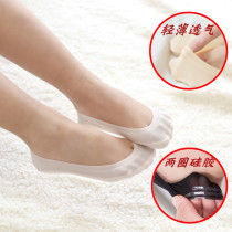 Childrens socks spring and autumn thin boat Socks summer thin silicone girl Anti-fall lace invisible socks shallow socks