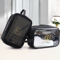 Travel wash bag male dry and wet separation travel travel makeup skin care products portable women transparent large capacity storage bag