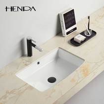 Ceramic under-stage basin 19 21 23 inch front arched floor washbasin balcony washbasin Wash Basin single basin Embedded table basin