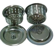 Soft beauty 304 stainless steel water basin water pan sink single basin double tank B2 filter basket cover garbage Blue