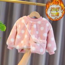 Girl gush clothing autumn winter clothing 3 years and half 2 new winter children thickened warm womens baby foreign air Korean version