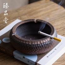 Antique ashtray large household fashion windproof ceramic round creative Japanese personality living room ornaments