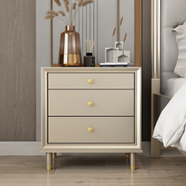 Full Solid Wood American Light Extravagant Bed Head Cabinet Bedroom Small Family Cherry Wood Modern Minima Home Ins Wind Lockers