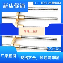 3D Printer wire rod T6 lead stroke 1 2 4 6 12 stainless steel 304 large guide to trapezoidal wire rod copper nut 6MM