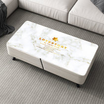 Modern simple PVC soft glass coffee table mat Imitation marble pattern waterproof and anti-hot household living room coffee table tablecloth
