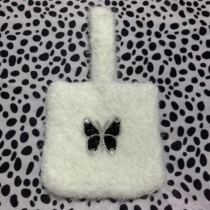 Original homemade Clay Cool Trampoline Adorable Pattern White Hand Grab Bag Handbags Soft Phone Bag Woven Bag