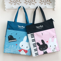 Giant A4 large primary school student Oxford canvas tutoring bag junior high school extracurricular tutoring double zipper tote bag