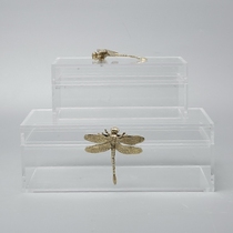 Modern new Chinese style Acrylic jewelry box ornaments Creative living room bedroom furnishings Model room soft decorations