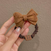 Korean butterfly bow small bow hair ring women with hair rope do not hurt hair fever rubber band net red head rope 2022 new