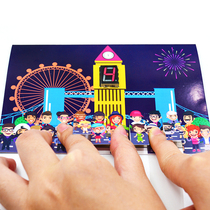 Theme paper circuit making Happy New Year countdown maker education STEAM science manual promotion