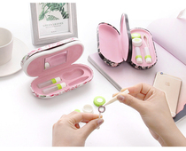 Double-layer fashion manual myopia contact lens case men and women creative double case optical glasses case