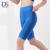 2022 new female gig-bird-style jacquard yoga pants summer sports shorts seamless tight body fitness Tie pants