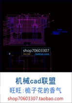 Bottle inner lid plastic mold design CAD drawing