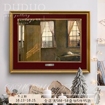 Andrew Wis American living room bedroom decoration painting sofa porch background hanging painting European style retro restaurant mural