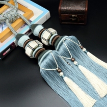 Eurostyle Curtains Strap Curtains Hanging Ball Creative Curtain Buttons Emulation Silk Streaming Sucurtains Tie Rope Drapes Decorations