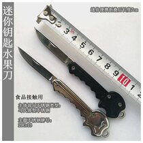 Mini key stainless steel knife portable fruit knife folding knife travel outdoor food contact stainless steel material
