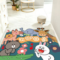 Home doormat cartoon floor mat door entrance kitchen floor mat can be cut carpet into the door net red household customization