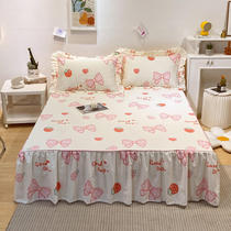 Summer pure cotton skirt mattress single cotton dust protection suit 1 5 m 1 8 bed mattress is non - slippery