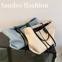 Sandro Ifashion big bag women 2021 new large capacity soft leather shoulder handbag tote bag