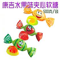 Russian fudge imported food 500g bag Conggi sandwich popping Apple cantaloupe strawberry milk flavored fudge