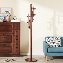 Solid wood coat rack Floor-to-ceiling bedroom hanger Household simple modern multifunctional Nordic ins style coat rack