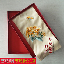 Yiyuan embroidery Su embroidery boutique hand embroidery Su embroidery silk lady fashion scarf spring and summer Chinese style