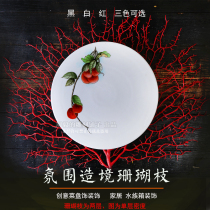 Great Cuisine Mood Creativity Vegetable Peacock Coral Branches Tree Plastic Emulation Seabed Coral Twigs fish vase Vase Building
