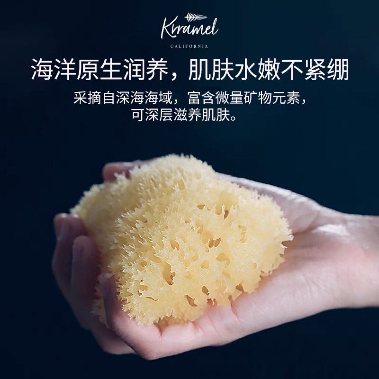 Best selling American krramel Greek Mediterranean seaweed sponge honeycomb sponge bath wash face makeup remover bath wipe