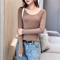 Modal round collar super thin long sleeve underwear womens one-piece Top tight T-shirt autumn clothes base shirt