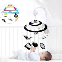 Black and white card baby Early teaching card bed bell bracket handmade bedside rocking bell vision to excite newborn music rotation