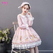 Girl dress autumn dress childrens skirt lolita Princess dress childrens autumn lolita lolita spring and autumn