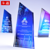 Crystal trophy Medal Custom creative lettering authorization card Honor card Enterprise outstanding employee competition award memorial