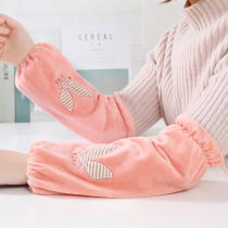 Korean cute sleeve female long adult work office sleeve childrens hand sleeve head anti-fouling student short autumn and winter