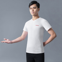 2020 new summer Latin dance clothing mens modern dance national standard dance square dance practice clothing short sleeve t-shirt