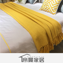 American Bed Hitch Hotel Bed Tail Blanket Sofa Blanket Nordic American Blanket Wool Knit Office Air Conditioning Blanket Scarves