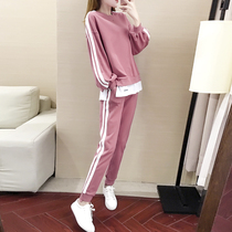 Hong Kong Tide brand 2021 autumn new sports leisure suit women fashion loose Korean version of temperament thin two-piece set